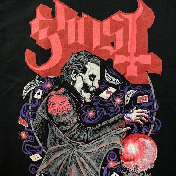 Ghost Cardinal Copia Crystal Ball Cards Heavy Metal Rock T-Shirt Large - Picture 2 of 4